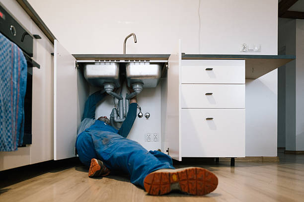 Professional Drain Cleaning technician working in Navasota, TX